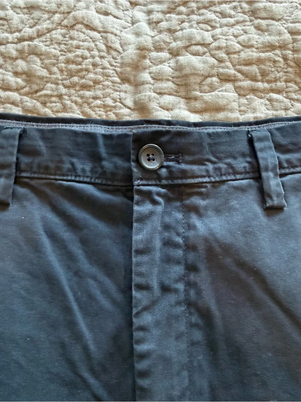 Banana Republic Men's Navy Flat Front Casual Shorts